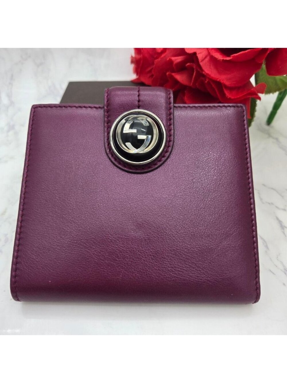 Gucci Bifold Wallet Purple Interlocking